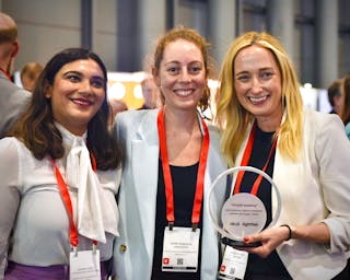 Tillotson Design Associates&apos; Chandni Azeez, Noor Traboulsi, and Erin Dreyfous are part of the TDA/Traxon e:cue collaboration that won best overall Immersive Lighting Installation from the IALD at LightFair.
