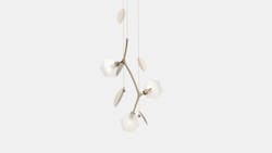 Welles Small Pendant, in satin brass, by Michelle Gerson for Gabriel Scott