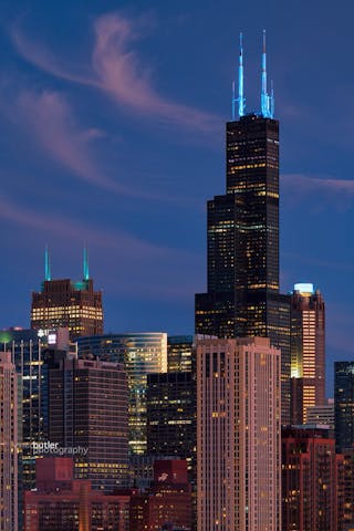 Chicago Lightworks played a significant role in helping Chicago&rsquo;s Willis Tower upgrade its 109th and 100th floor spires. Now the process of changing colors went from a four-hour, labor intensive process to a few keystrokes on a wireless device.