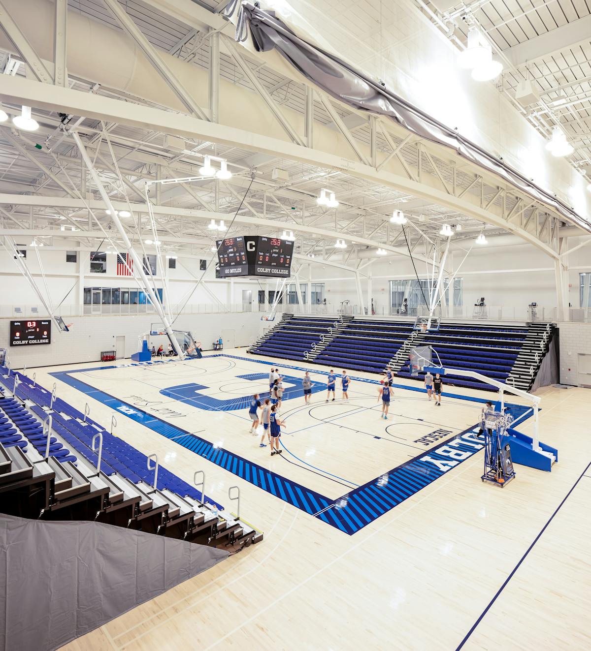Basketball court, Harold Alfond Athletics and Recreation Center, Colby College