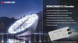 The DMX Decoder from Shenzhen Sunricher Technology Co., Ltd. will be featured in the connected lighting zone.
